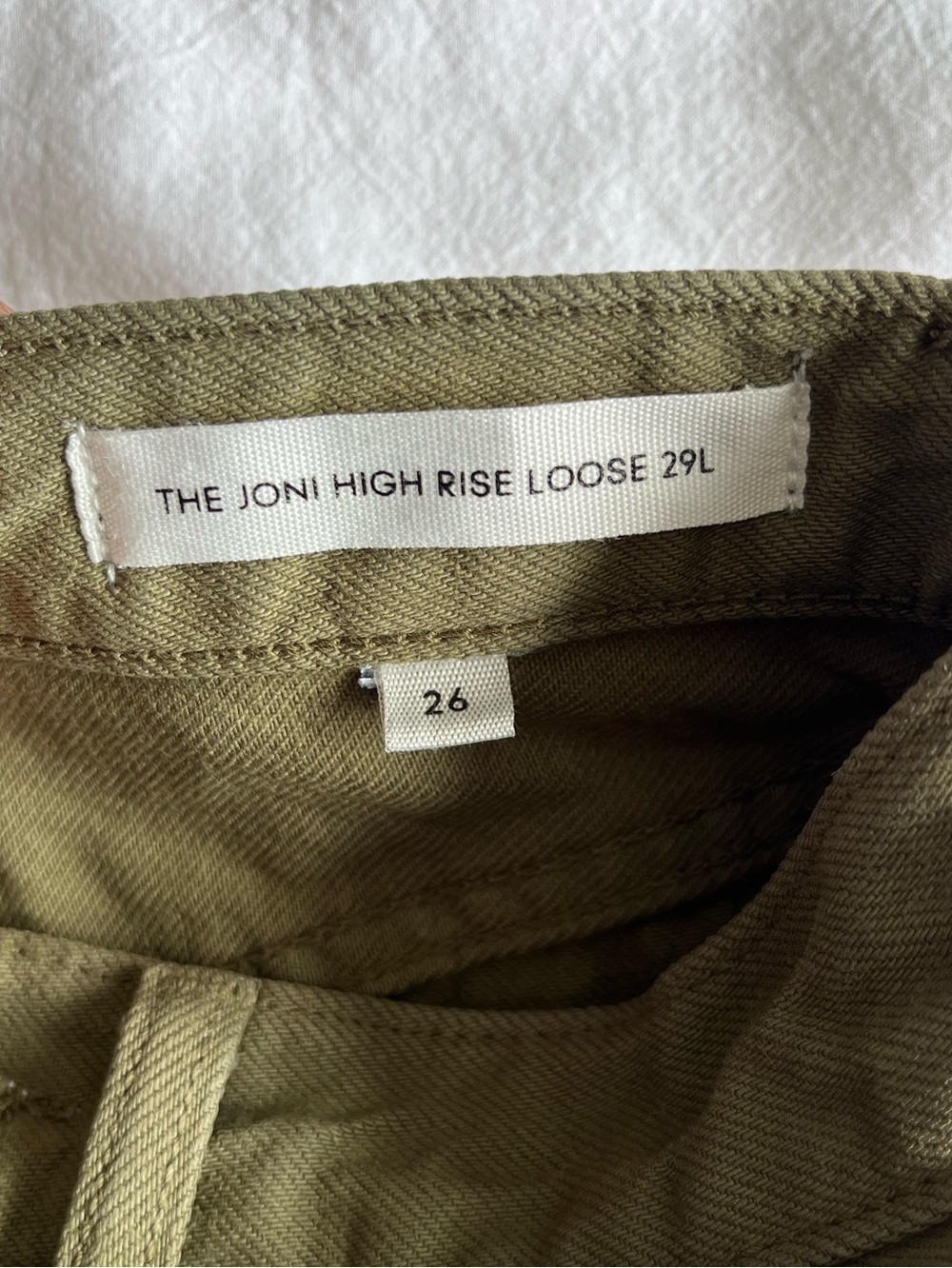 Aritzia Denim Forum The Joni High Rise Loose Jeans Olive Green Size 26 Organic - Picture 3 of 15